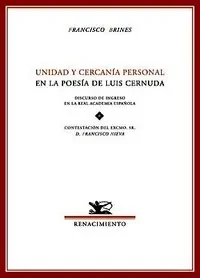Unidad y cercanía personal en la poesía de Luis Cernuda